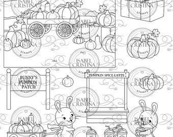 Pumpkin Patch background - IsabelCristinaStamps