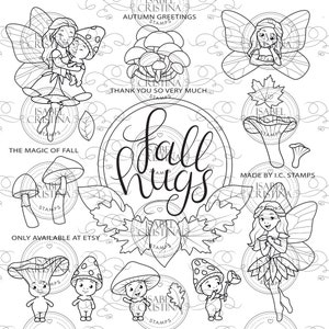 Fairies and mushrooms - IsabelCristinaStamps