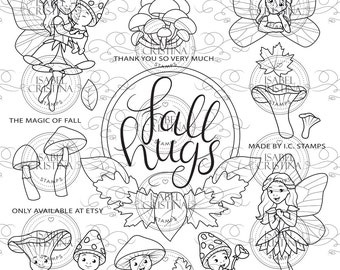 Fairies and mushrooms - IsabelCristinaStamps