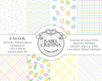 Easter pattern paper - IsabelCristinaStamps