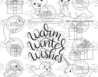 Winter critters - IsabelCristinaStamps