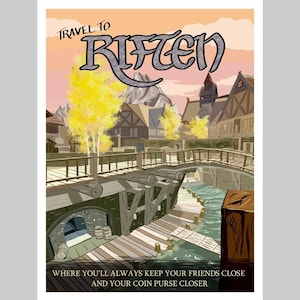 Riften Giclee 9&quot;x12&quot; Travel Poster