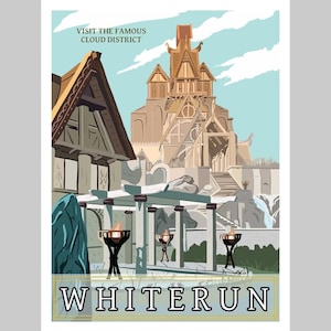 Whiterun Giclee 9&quot;x12&quot; Travel Poster