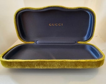 【美品】 GUCCI Vintage sunglasses case Gucci Sunglasses Case Brown AUTHENTIC Soft Leather Case Dark