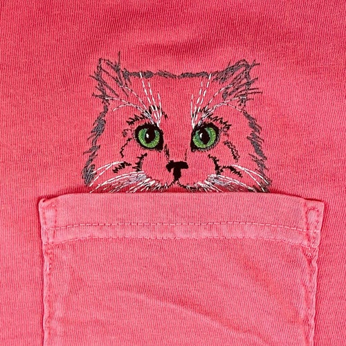 Short Sleeve // Meow // Cat Lover // Comfort Colors Pocket Tee Etsy