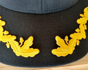 O-5 O-6 Officer Scrambled Eggs, 1 pair Captain eggs for Hat, Heat press Embroidered Patch,  **FREE SHIPPING**