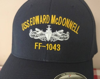 Naval Surface Command hat, FlexFit Ball Cap, Boat Hat, Enlisted Surface Warfare, ESWS, Military Hat, USS Edward McDonnell