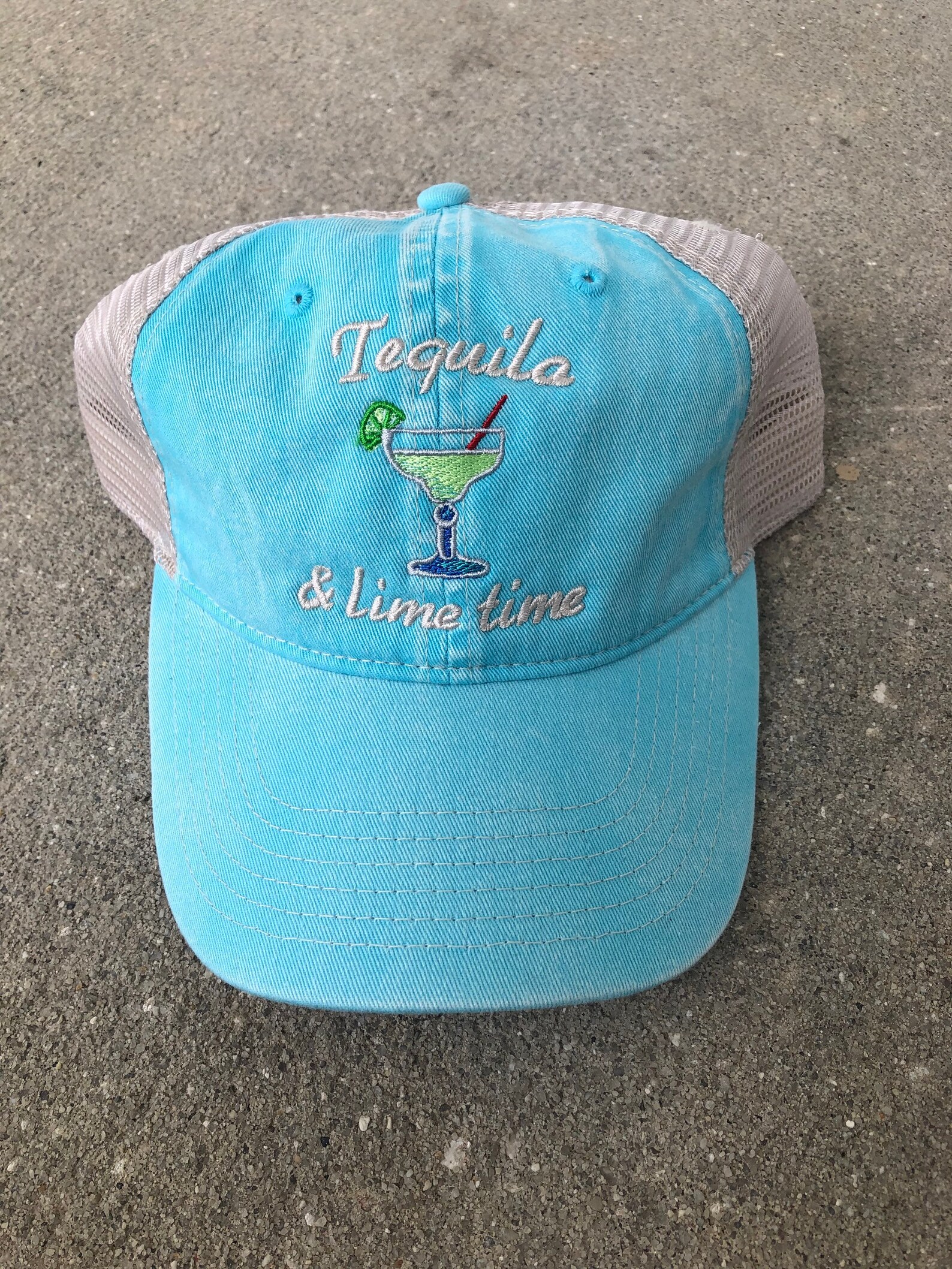 Tequila & Lime Time Margarita Hat Drinking Hat Denim Etsy