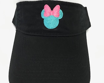 Mouse head Visor Bow, Minnie head hat, disney Ears, Disney Wedding, Honeymoon, Disneymoon, Newlyweds, Wedding Gift