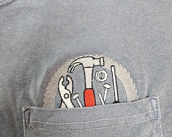 Handyman Pocket Tee, Tool Enthusiast, Mechanic, Dad Shirt, Comfort Colors T-Shirt