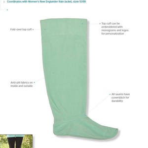 Monogram Boot Socks, Monogrammed Socks, New Englander, Fleece Socks, Rain boot socks, Christmas Gift, Wellington Socks image 7