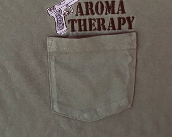 Aroma Therapy Gun shirt, Firearm enthusiast, Gunpowder & Lead, Military Police, Gun Lover Gift, Rifle Pistol Range, Comfort Colors T-Shirt,