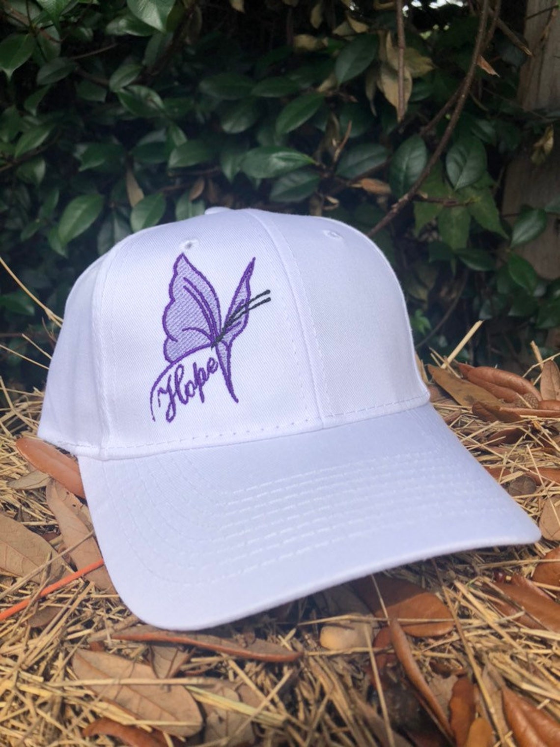 Hope Butterfly Hat Lupus Awareness Purple Cap Lupus Survivor Etsy