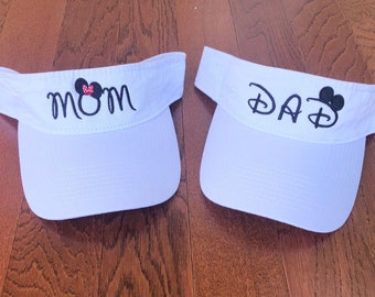 Dad Visor, Theme Park Ears hat, Mouse Ears, Theme Park Vacation,