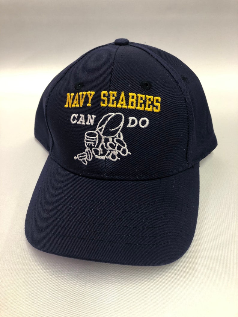 Navy Seabee Hat Retired Seabee Seabees Can Do Made in the - Etsy