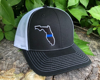 Blue line Florida State, Support law enforcement, LEO hat.