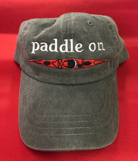 Kayak Hat, Paddle On Hat, Adventure Awaits, Kayaker Gift, Adjustable Dad Hat, Cotton Ballcap