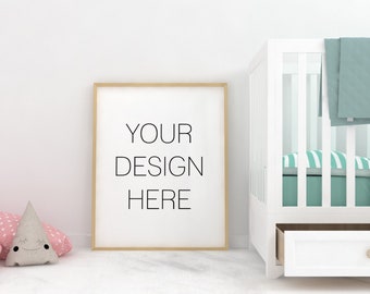 Download Nursery Print Mockup Styled Frame Mockup Kids Room Print Wood Frame Mockup Wall Art Display Kids Room Poster Nursery Poster Art Mockup Free Downloads New Box Mockups PSD Mockup Templates