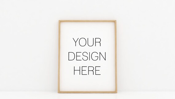 Download Wall Art Display Frame Mockup Styled Frame Mockup Wood Etsy PSD Mockup Templates