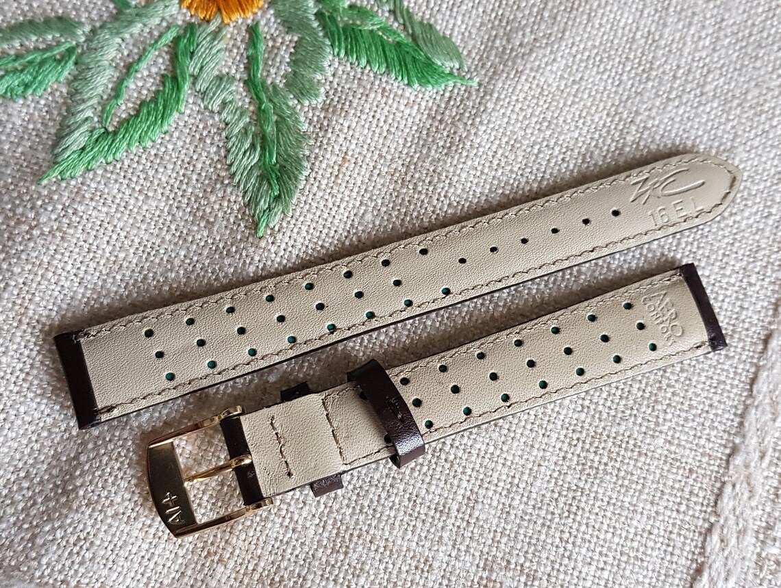 ZRC real leather AERO CONFORT 16 mm watch strap Etsy