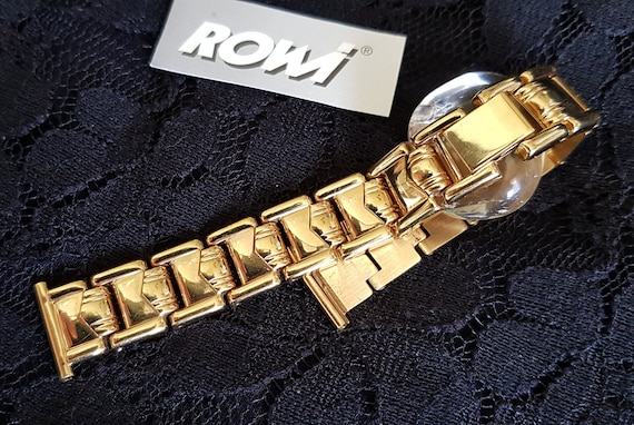 Promo fancy VINTAGE Watch Straps Brand ROWI in Gold Plated