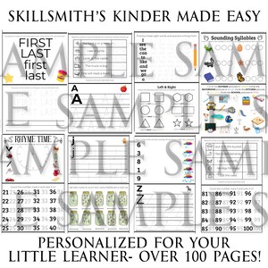 Kinder personalizado feito fácil-suplementar homeschool jardim de infância folhas de trabalho ensino pré-escolar impressão para impressão em casa