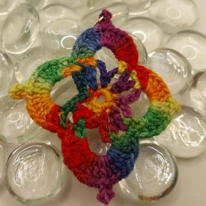 Crochet Rainbow Pendant/Charm