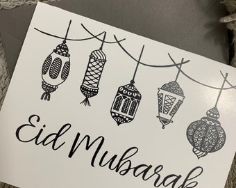 Eid Mubarak Card- Lanterns