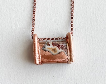Copper Ore Necklace / Crystal Copper Necklace / Electroformed