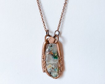 Copper Ore Necklace / Crystal Copper Necklace / Electroformed