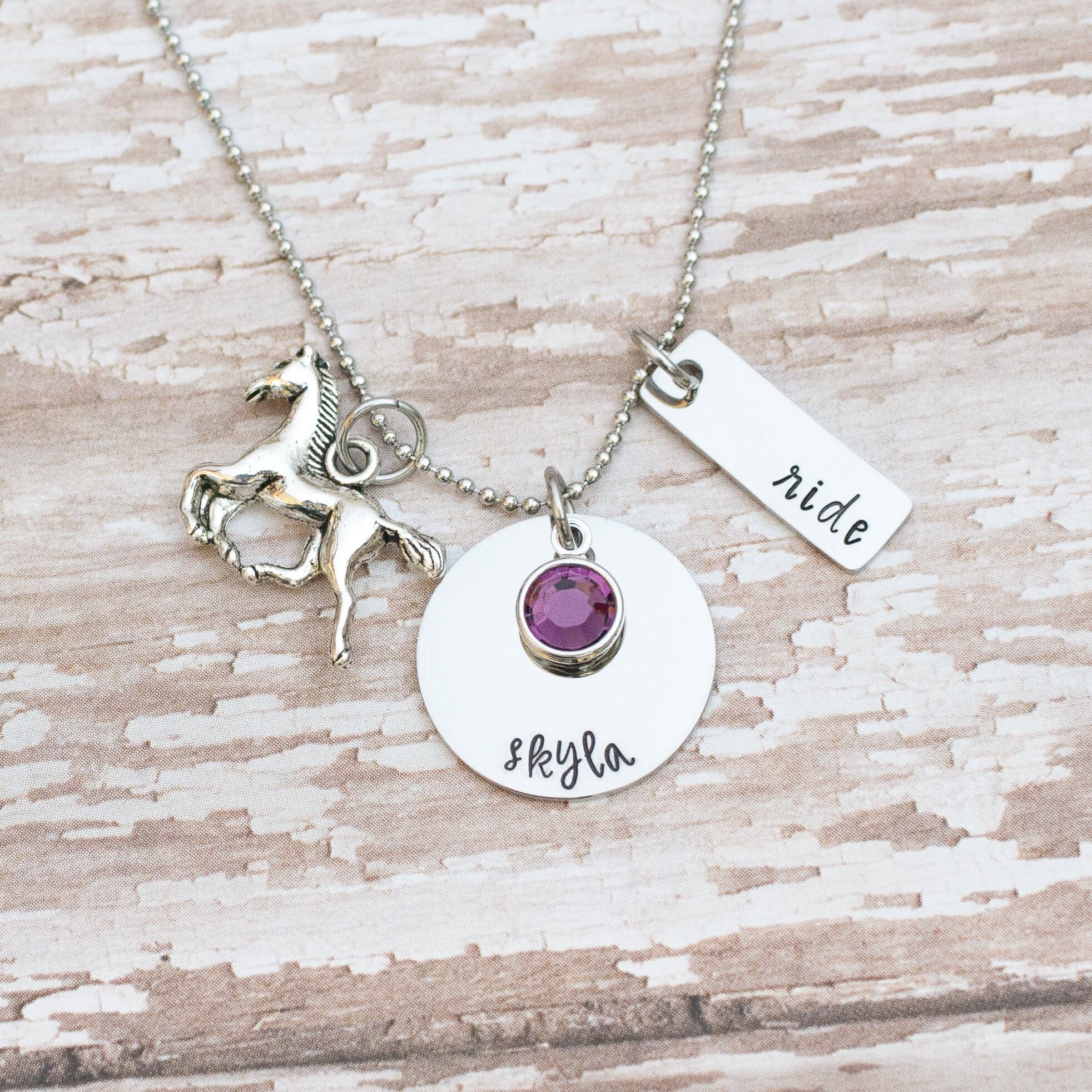 Personalized horse necklace gift for horse lover horse Etsy
