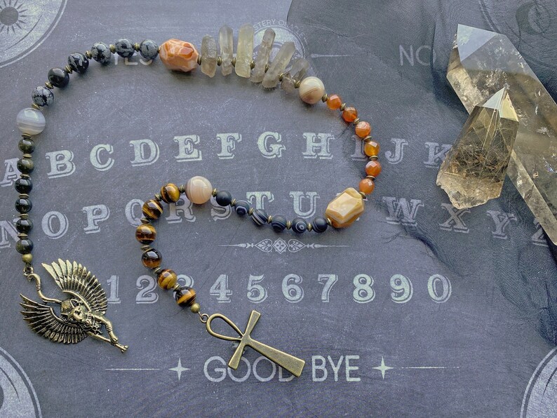 Bastet Prayer Beads Egyptian Goddess Pagan Prayer Beads Etsy