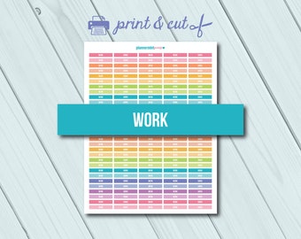 Work Planner Sticker - druckbare Header Sticker - druckbare Sticker - Erin Condren - Happy Planner - Business - Karriere - Job - Terminplan