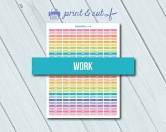 Work Planner Stickers - Printable Header Stickers - Printable Stickers - Erin Condren - Happy Planner - Business - Career - Job - Schedule