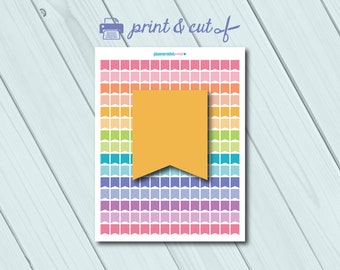 Game Planner Stickers - Printable Flag Stickers - Erin Condren Life ...