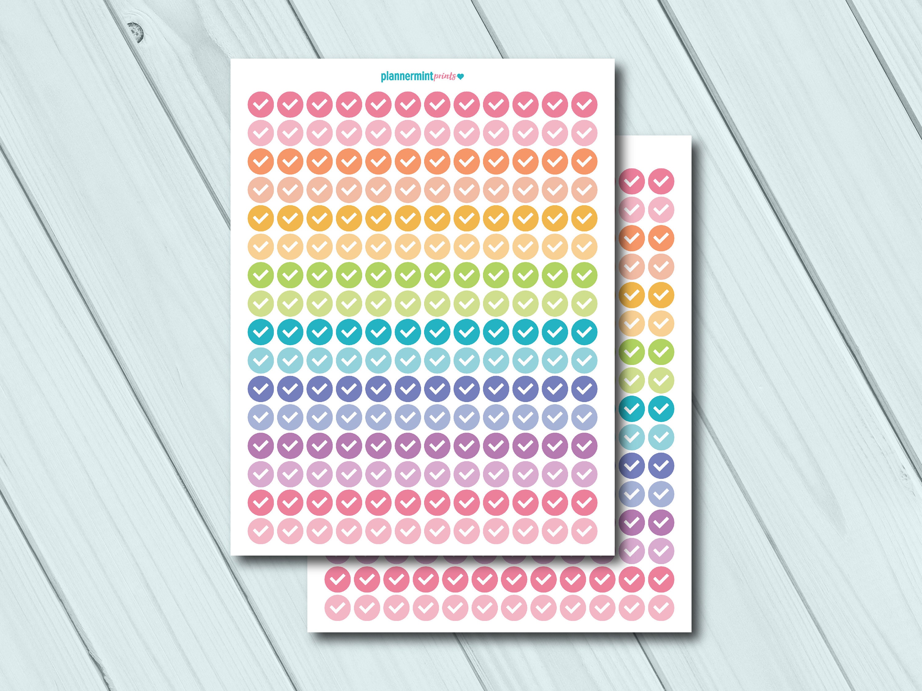 Check Mark Stickers - Dots - Printable Stickers - Checkmark - Done ...