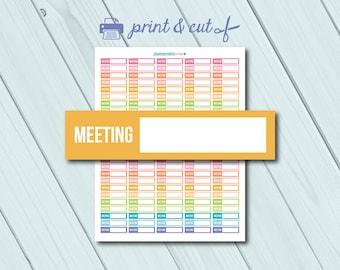 Meeting Printable Planner Stickers - Tracker Label - Label Stickers - Printable Stickers - Erin Condren - Happy Planner - Work - Appointment