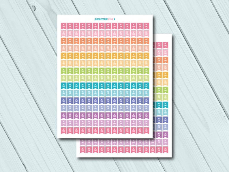 Me Time Planner Stickers - Printable Flag Stickers - Erin Condren ...