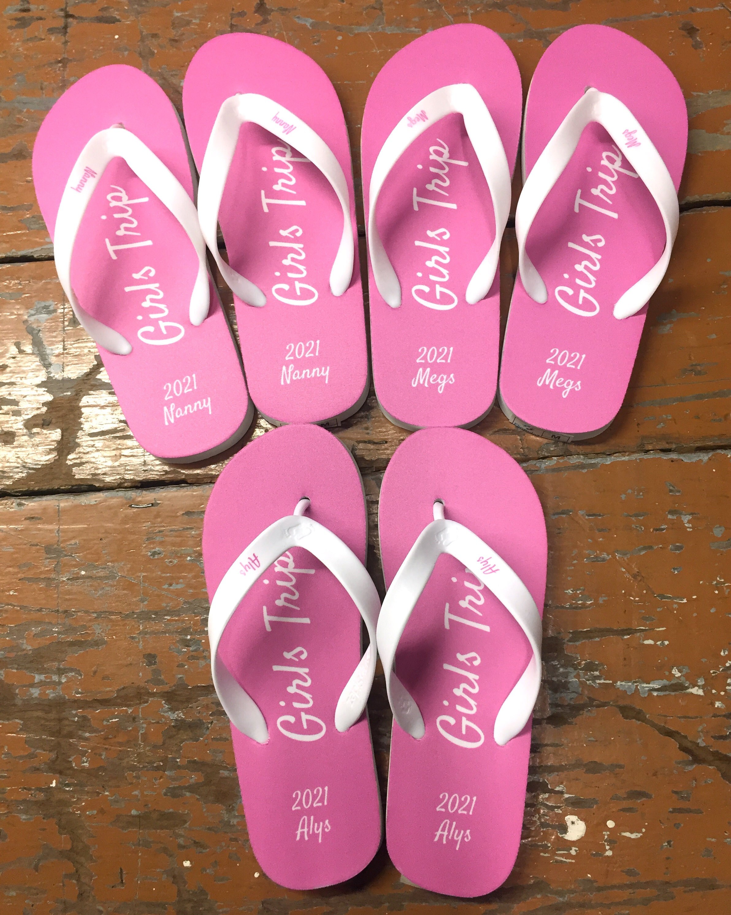 personalized flip flops