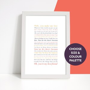 You're My Best Friend - Queen (lyrics) v.2 | Framed Art Print