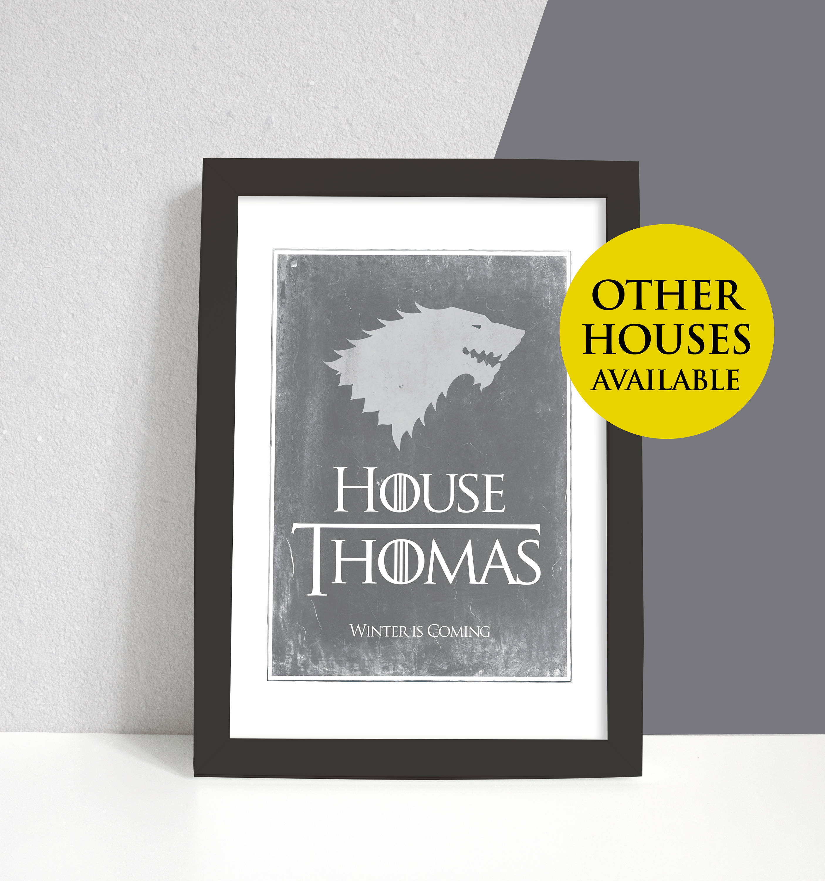 Personalised Game of Thrones Family House Print Gift - Etsy