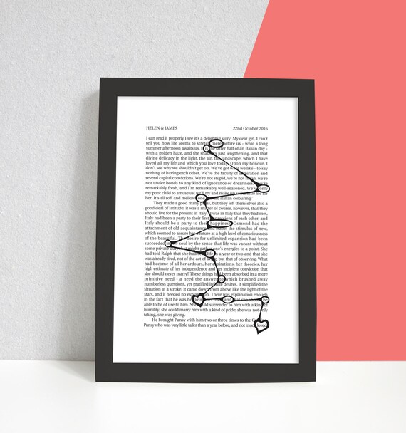 Personalised Page of a Book Style Quote Unframed Print  display picture 2