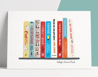 Impression d'art personnalisée sur le dos du livre, étagère personnalisée pour les amateurs de lecture (PDF numérique ou JPG)
