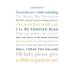 A Little Respect by Erasure/Wheatus Unframed Song Lyrics Poster Print Gift Geo
