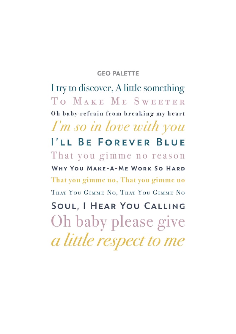 A Little Respect by Erasure/Wheatus Unframed Song Lyrics Poster Print Gift Geo