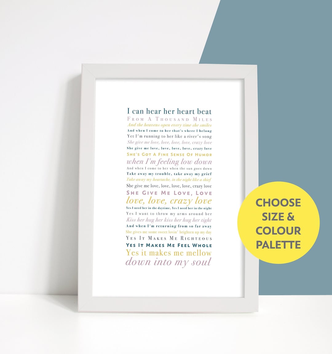 Crazy Love by Van Morrison Unframed Song Lyrics Print Gift - Etsy
