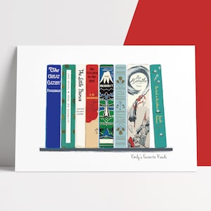 Custom Book Spine Art Digital Print - PDF and JPG