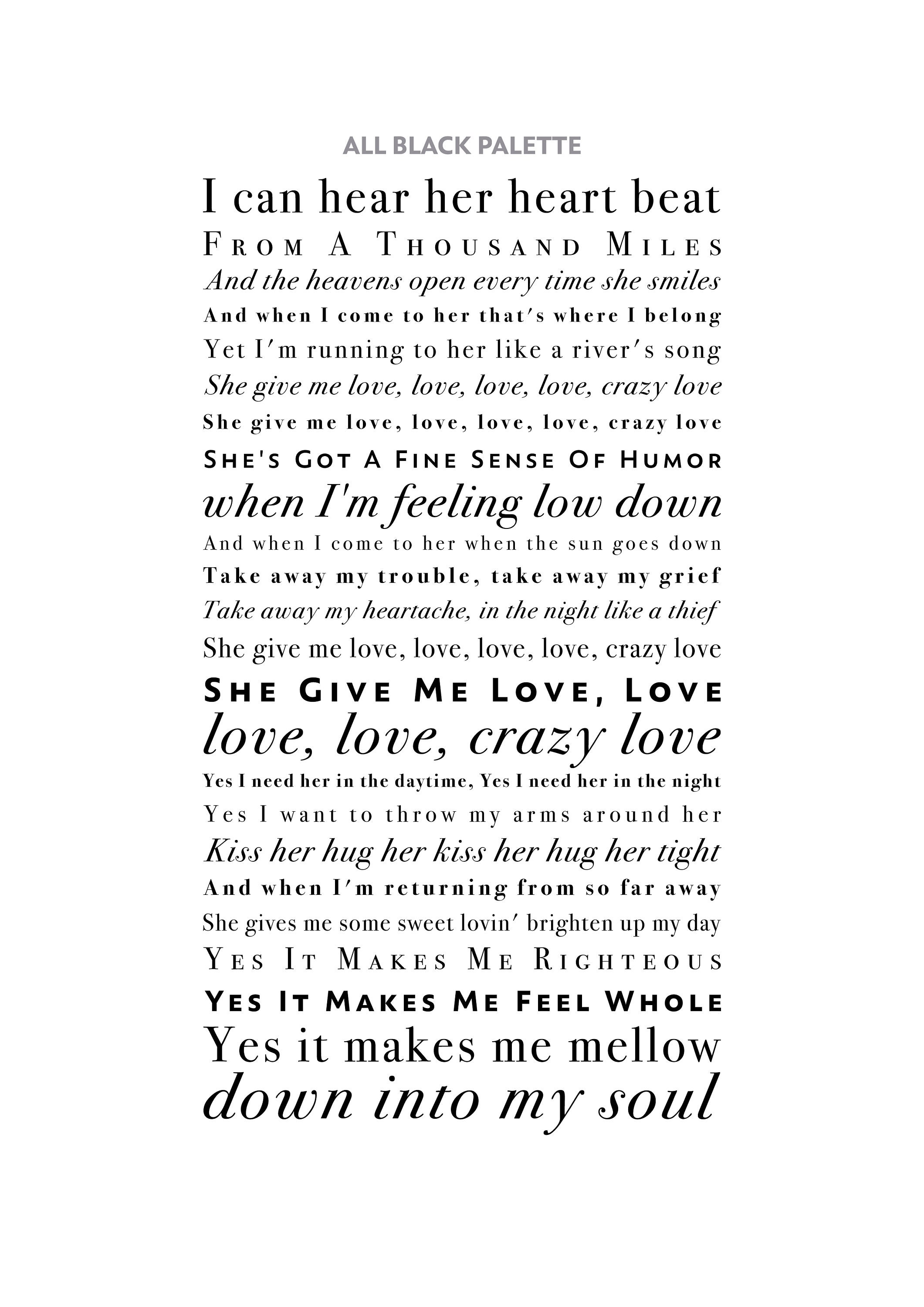 Crazy Love by Van Morrison Unframed Song Lyrics Print Gift - Etsy