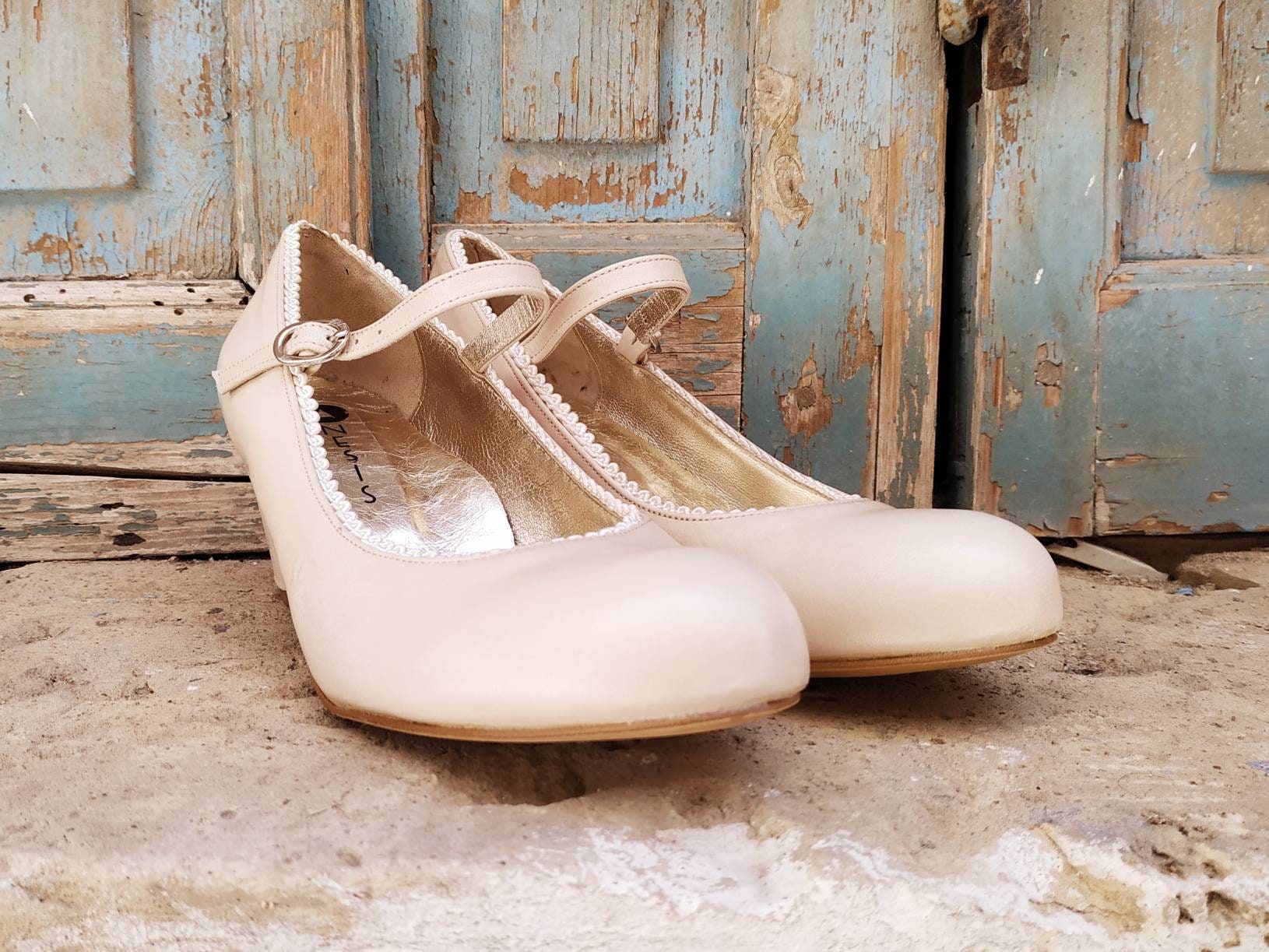 Roda Mary Jane Schoenen bruin-nude straat-mode uitstraling Schoenen Lage schoenen Mary Jane Schoenen
