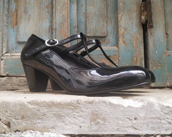 Chaussures Femme Cuir Verni Lanière Mary Jane Flats Ballet Danse Chaussures De Loisirs Taille Plus Chaussures Femme Cuir Verni Lanière Mary Jane Flats Ballet Danse Chaussures De Loisirs Taille Plus